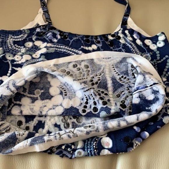 Alberto Makali Paisley Ocean Sequin Tank Top - Picture 6 of 7